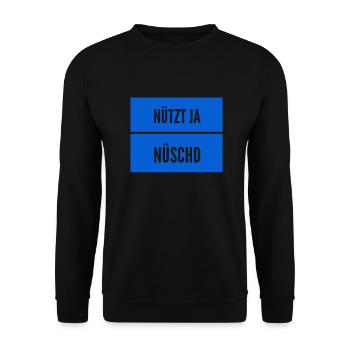die richtige Einstellung - Unisex Pullover - Schwarz - Vorne - Alina (178cm) & Michal (187cm)