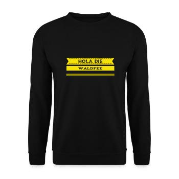 wie überraschend - Unisex Pullover - Schwarz - Vorne - Alina (178cm) & Michal (187cm)