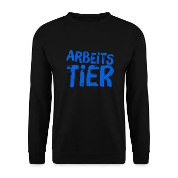 arbeiten geht immer - Unisex Pullover - Schwarz - Vorne - Alina (178cm) & Michal (187cm)