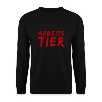 ich arbeite viel - Unisex Pullover - Schwarz - Vorne - Alina (178cm) & Michal (187cm)