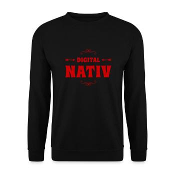 digital Nativ - Unisex Pullover - Schwarz - Vorne - Alina (178cm) & Michal (187cm)