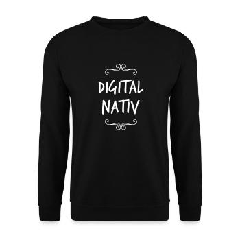 ich liebe es digital - Unisex Pullover - Schwarz - Vorne - Alina (178cm) & Michal (187cm)
