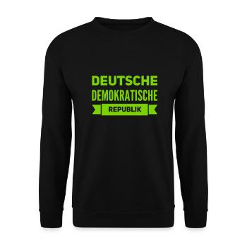 ich lebe im Osten - Unisex Pullover - Schwarz - Vorne - Alina (178cm) & Michal (187cm)