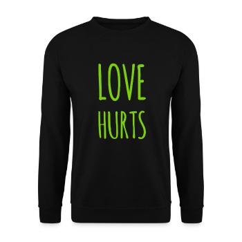Love Hurts - Unisex Sweatshirt - black - Front - Alina (178cm) & Michal (187cm)