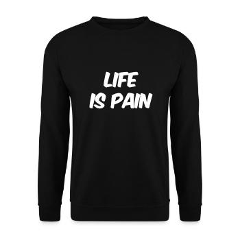 Hard life - Unisex Sweatshirt - black - Front - Alina (178cm) & Michal (187cm)