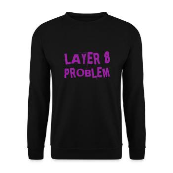a Layer 8 problem - Unisex Sweatshirt - black - Front - Alina (178cm) & Michal (187cm)