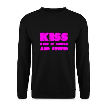 einfach ist besser - Unisex Pullover - Schwarz - Vorne - Alina (178cm) & Michal (187cm)
