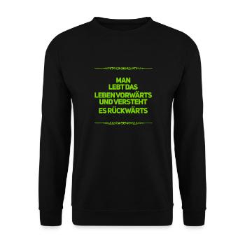 die Weisheit des Alters - Unisex Pullover - Schwarz - Vorne - Alina (178cm) & Michal (187cm)