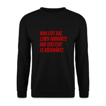 Lebenserfahrung ist fantastisch - Unisex Pullover - Schwarz - Vorne - Alina (178cm) & Michal (187cm)
