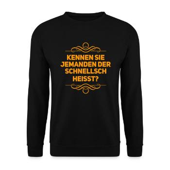 merkwürdiger Name - Unisex Pullover - Schwarz - Vorne - Alina (178cm) & Michal (187cm)
