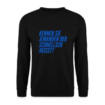 komischer Name - Unisex Pullover - Schwarz - Vorne - Alina (178cm) & Michal (187cm)
