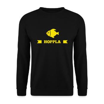 hoppla - Unisex Pullover - Schwarz - Vorne - Alina (178cm) & Michal (187cm)