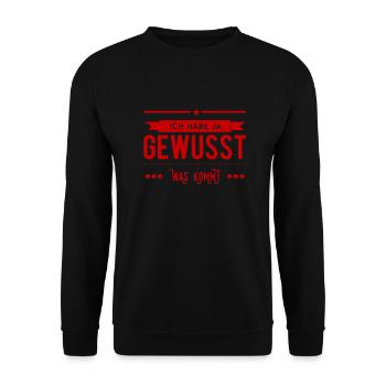 mir war das klar - Unisex Pullover - Schwarz - Vorne - Alina (178cm) & Michal (187cm)