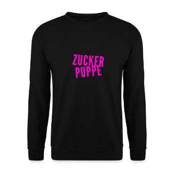 vor dir steht eine Zuckerpuppe - Unisex Pullover - Schwarz - Vorne - Alina (178cm) & Michal (187cm)