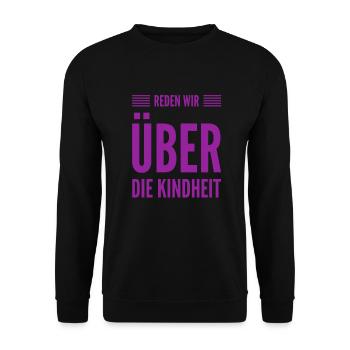 ein paar Worte zur Kindheit - Unisex Pullover - Schwarz - Vorne - Alina (178cm) & Michal (187cm)