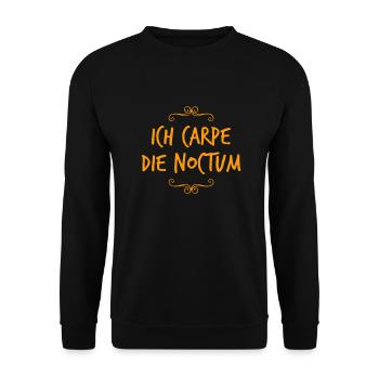 so sieht eine Nachteule aus - Unisex Pullover - Schwarz - Vorne - Alina (178cm) & Michal (187cm)