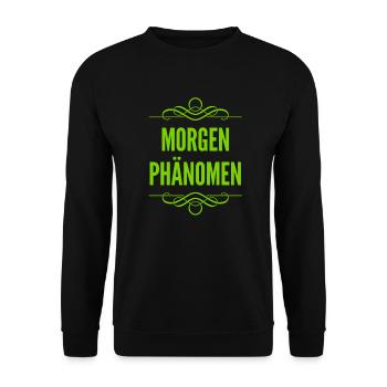 Frühaufsteher - Unisex Pullover - Schwarz - Vorne - Alina (178cm) & Michal (187cm)