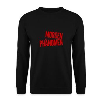 ich stehe früh auf - Unisex Pullover - Schwarz - Vorne - Alina (178cm) & Michal (187cm)