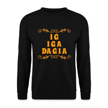 dann verschwinde ich auch - Unisex Pullover - Schwarz - Vorne - Alina (178cm) & Michal (187cm)