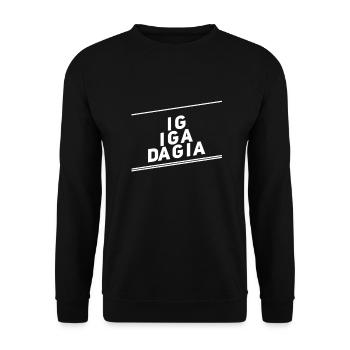 ich geh auch - Unisex Pullover - Schwarz - Vorne - Alina (178cm) & Michal (187cm)