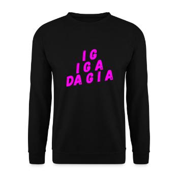 Gespräch auf bayrisch - Unisex Pullover - Schwarz - Vorne - Alina (178cm) & Michal (187cm)
