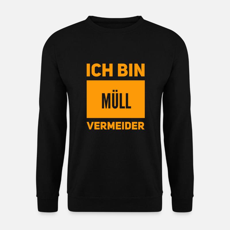 Müllvermeidung geht immer - Unisex Pullover - Schwarz