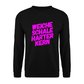 weiche Schale - Unisex Pullover - Schwarz - Vorne - Alina (178cm) & Michal (187cm)