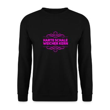 harte Schale - Unisex Pullover - Schwarz - Vorne - Alina (178cm) & Michal (187cm)
