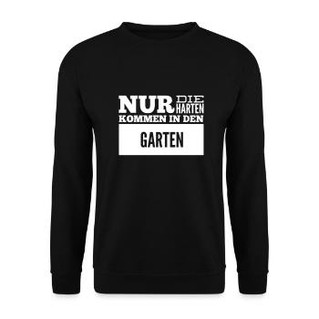 die Harten in den Garten - Unisex Pullover - Schwarz - Vorne - Alina (178cm) & Michal (187cm)