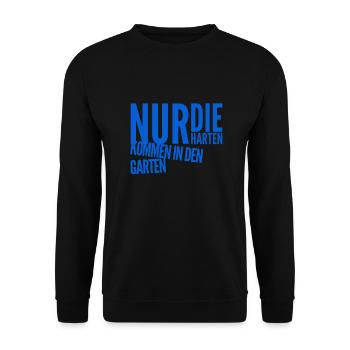 ab in den Garten - Unisex Pullover - Schwarz - Vorne - Alina (178cm) & Michal (187cm)