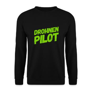 Drohnenpilot - Unisex Pullover - Schwarz - Vorne - Alina (178cm) & Michal (187cm)