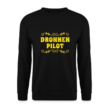 Drohnen sind super - Unisex Pullover - Schwarz - Vorne - Alina (178cm) & Michal (187cm)