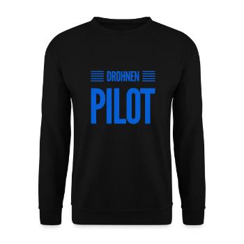 so sieht ein Drohnenpilot aus - Unisex Pullover - Schwarz - Vorne - Alina (178cm) & Michal (187cm)