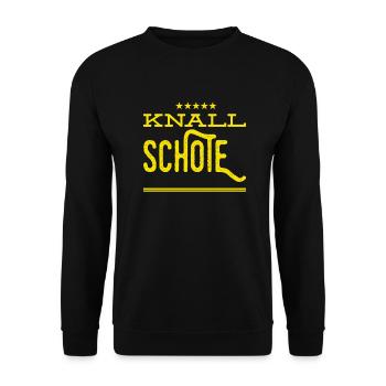 so sieht eine Knallschote aus - Unisex Pullover - Schwarz - Vorne - Alina (178cm) & Michal (187cm)