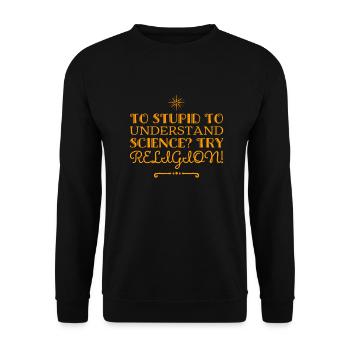 try religion - Unisex Sweatshirt - black - Front - Alina (178cm) & Michal (187cm)