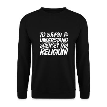 Science is hard - Unisex Sweatshirt - black - Front - Alina (178cm) & Michal (187cm)