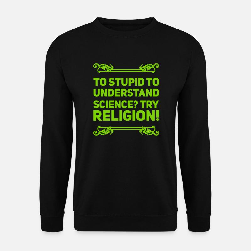 Religion vs Wissenschaft - Unisex Pullover - Schwarz
