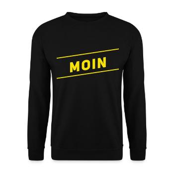 viele Grüße auf norddeutsch - Unisex Pullover - Schwarz - Vorne - Alina (178cm) & Michal (187cm)