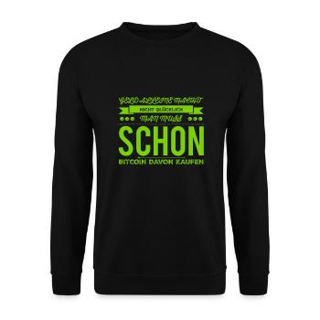Satoshi geht immer - Unisex Pullover - Schwarz - Vorne - Alina (178cm) & Michal (187cm)