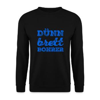 Dünnbrettbohrer - Unisex Pullover - Schwarz - Vorne - Alina (178cm) & Michal (187cm)