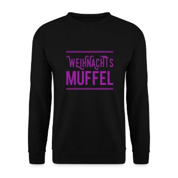ich bin ein Weihnachtsmuffel - Unisex Pullover - Schwarz - Vorne - Alina (178cm) & Michal (187cm)