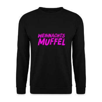 so sieht ein Weihnachtsmuffel aus - Unisex Pullover - Schwarz - Vorne - Alina (178cm) & Michal (187cm)