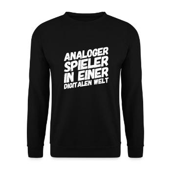 analog player - Unisex Sweatshirt - black - Front - Alina (178cm) & Michal (187cm)