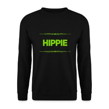 ich bin ein Hippie - Unisex Pullover - Schwarz - Vorne - Alina (178cm) & Michal (187cm)