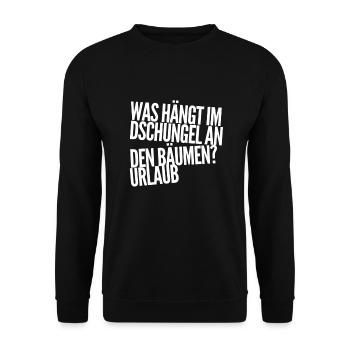 that is to say, vacation - Unisex Sweatshirt - black - Front - Alina (178cm) & Michal (187cm)