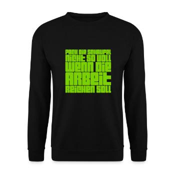 ganz in Ruhe - Unisex Pullover - Schwarz - Vorne - Alina (178cm) & Michal (187cm)