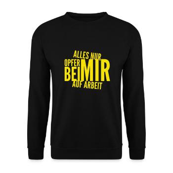 alles nur Opfer - Unisex Pullover - Schwarz - Vorne - Alina (178cm) & Michal (187cm)