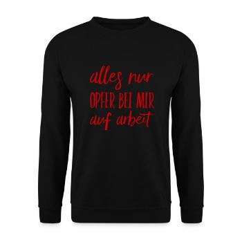 so viele Opfer - Unisex Pullover - Schwarz - Vorne - Alina (178cm) & Michal (187cm)