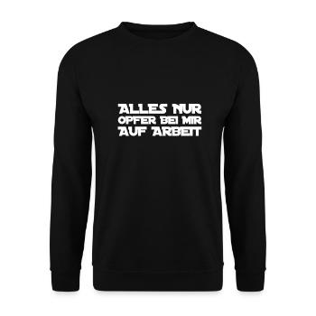 Chers collègues, - Sweat-shirt Unisexe - noir - Devant - Alina (178cm) & Michal (187cm)