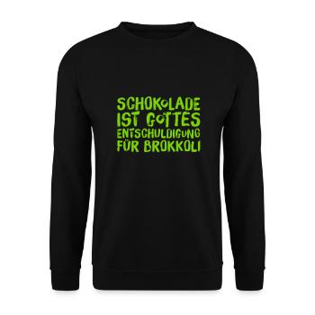 wer mag schon Brokkoli? - Unisex Pullover - Schwarz - Vorne - Alina (178cm) & Michal (187cm)
